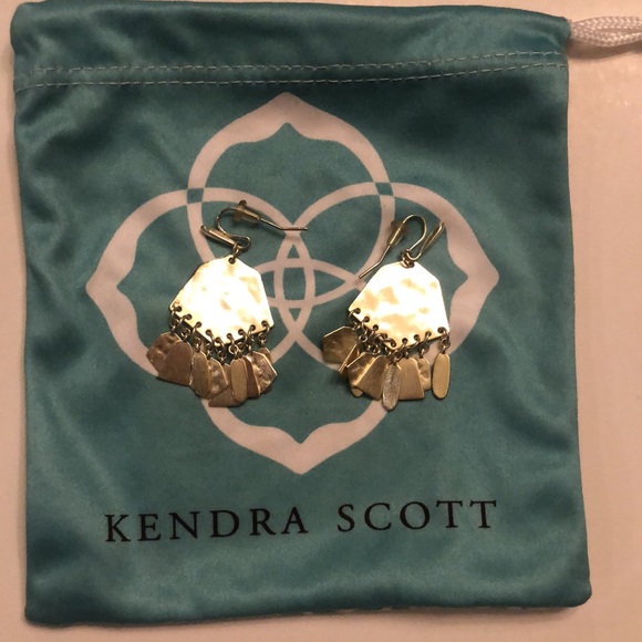 Kendra Scott gold post dangle earrings - Picture 3 of 4